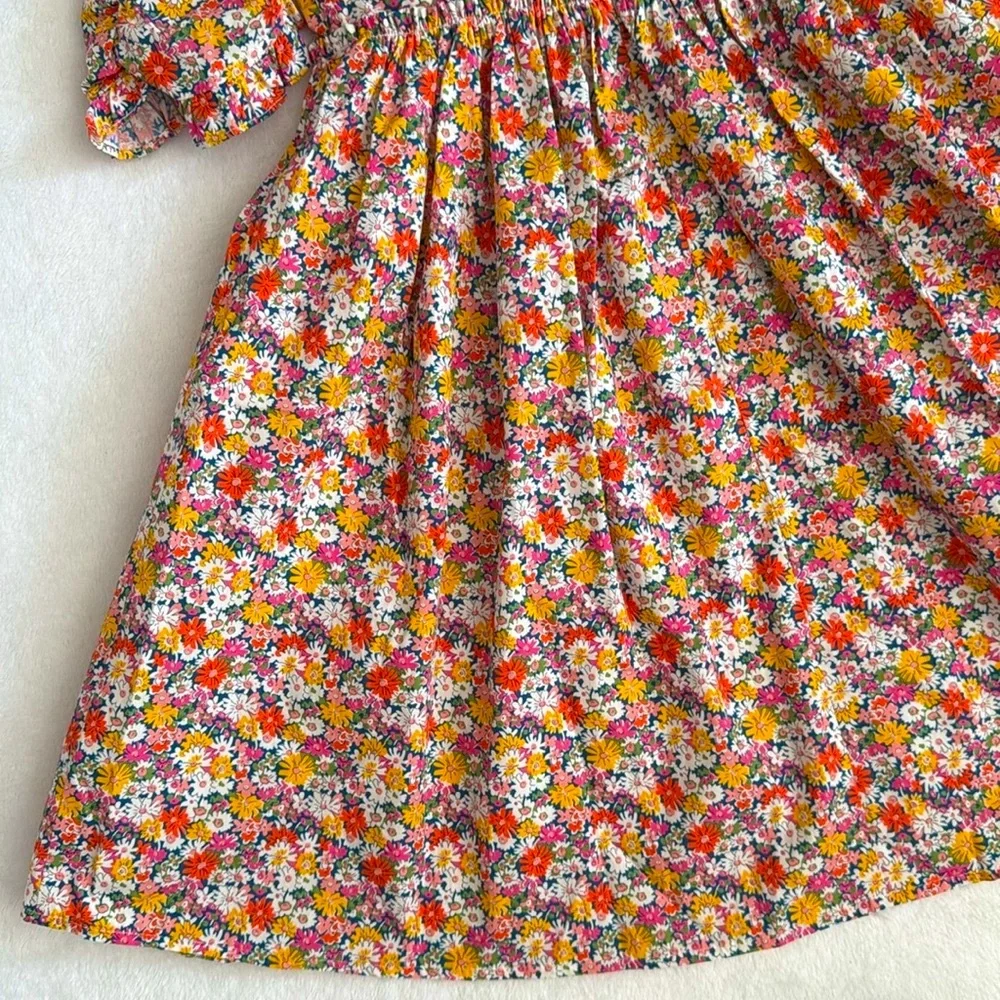 {NWT} For Love & Lemons | Libby Floral Babydoll Puff Sleeve Mini Dress (XXS/0) - Picture 14 of 16